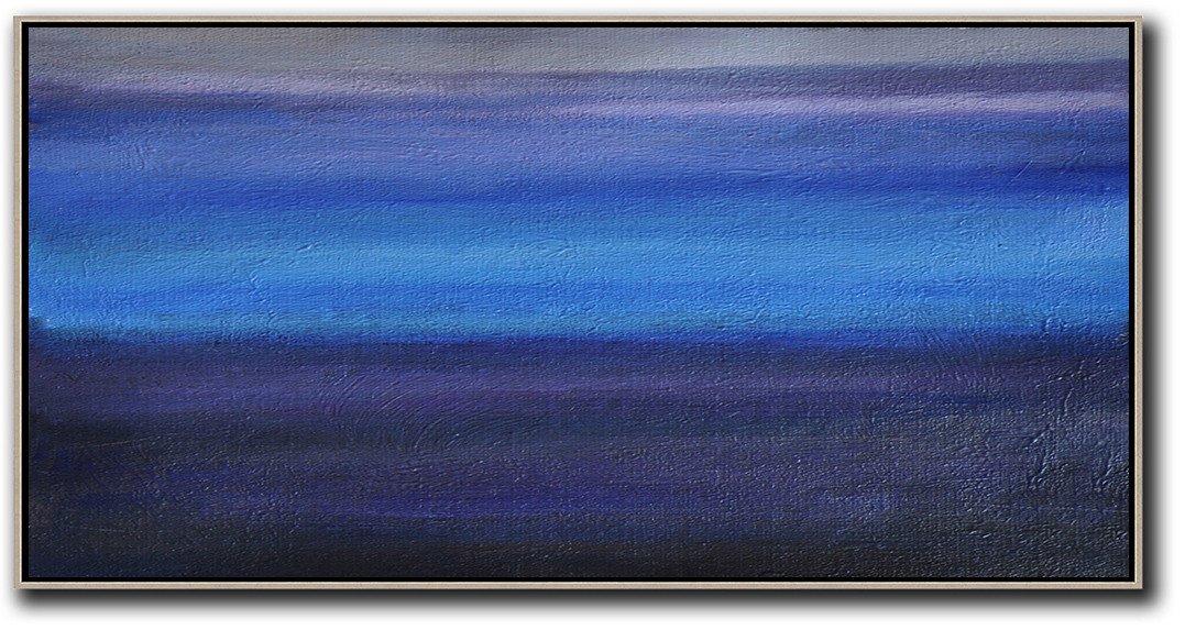 Hand painted Panoramic Abstract painting, horizontal abstract landscape art canvas painting purchase art online